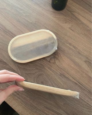 Set 2 portaoggetti ovali in legno