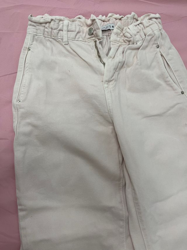 Vaqueros rosa claro tiro alto