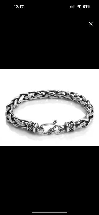 pulsera plata india caballero