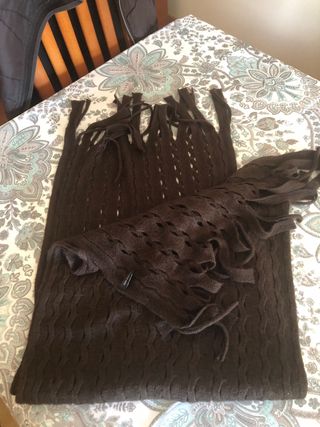 Bufanda caballero marrón