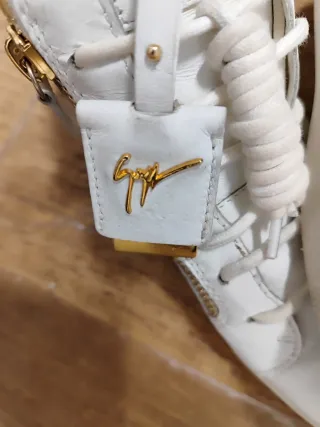 Zapatillas Giuseppe Zanotti Mujer Blancas Doradas