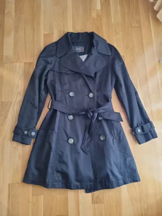 Gabardina forrada mujer negra. Talla M-L