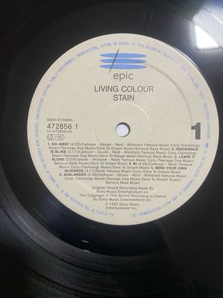 Vinilo Living Colour "Stain"