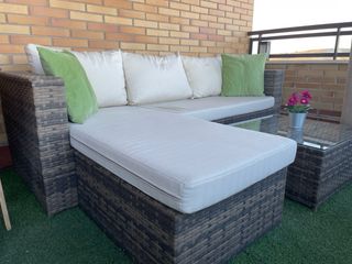 Sofá exterior Chalestone Beige y Verde