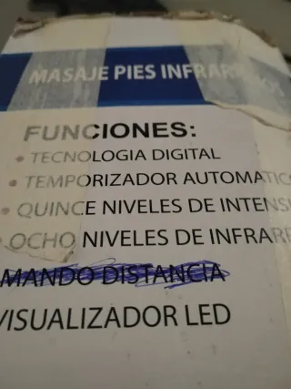 Masajes de pies infrarrojo