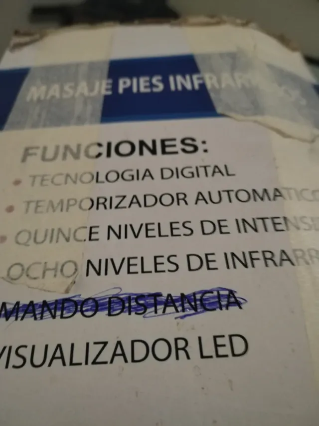 Masajes de pies infrarrojo