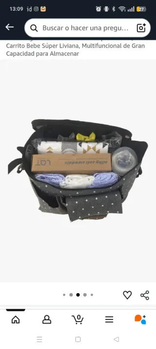 Bolsa organizadora para carrito de bebé