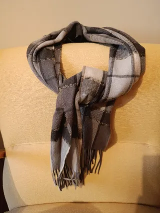 Bufanda de lana a cuadros