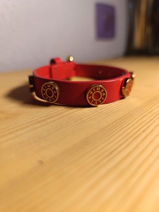 Pulsera Bimba y Lola Cuero Roja y Dorada