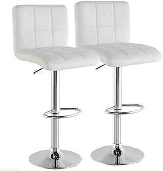Set 2 Sgabelli Alto da Bar Cucina Seduta e Schiena