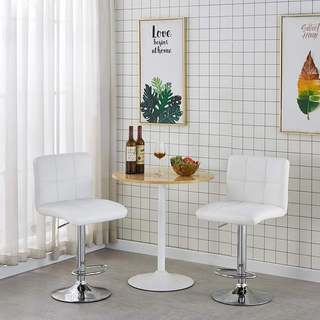 Set 2 Sgabelli Alto da Bar Cucina Seduta e Schiena