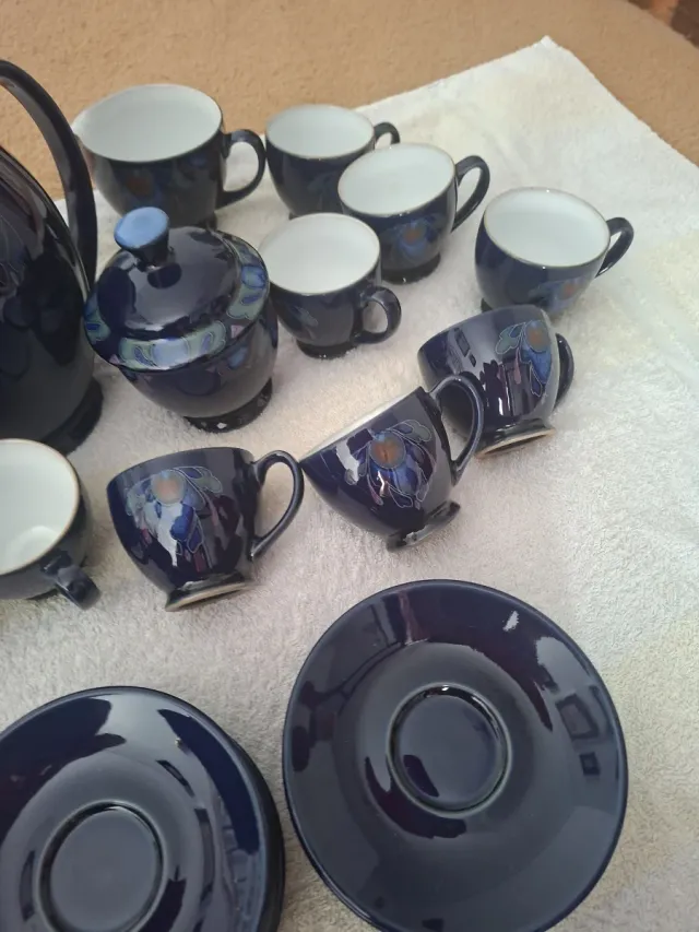 Juego vajilla Denby Inglesa Cerámica Azul 81 piesa