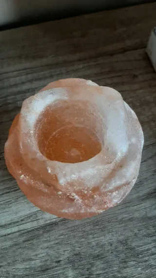 Portacandele in pietra di sale