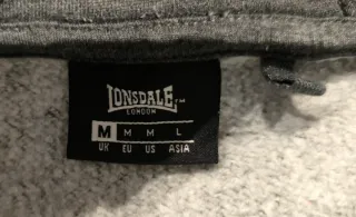 Sudadera Lonsdale London Talla M Gris boxeo oi