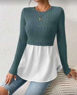 Camiseta peplum 2 en 1