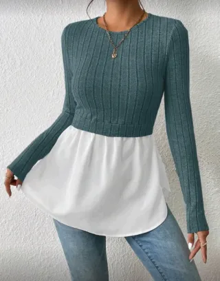 Camiseta peplum 2 en 1