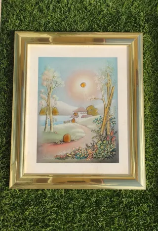 Cuadro en relieve Marco dorado