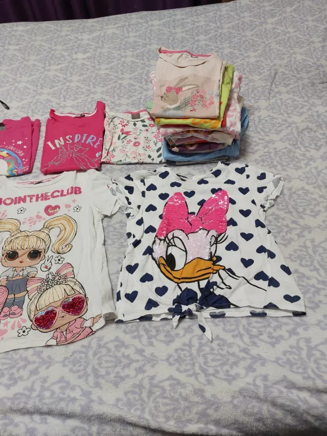 Lote 21 camisetas niña 6-8 años