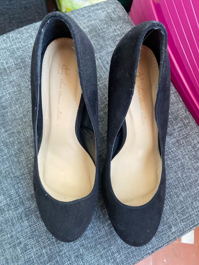 Tacones negros plataforma