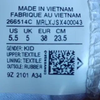 Converse Chuck Taylor Talla 38