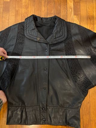 Cazadora bomber piel negra