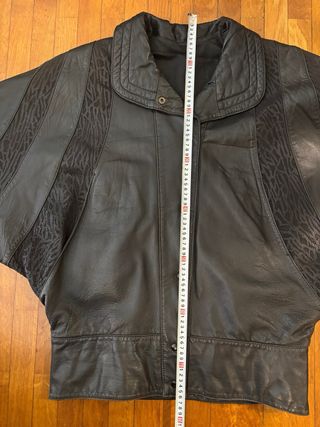 Cazadora bomber piel negra