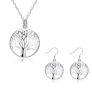 Conjunto Collar y Pendientes Árbol de la Vida