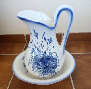 Jarra y palangana cerámica Manises