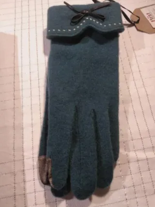Nuevos Guantes de lana verde