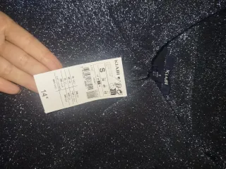 Camiseta brillante azul marino