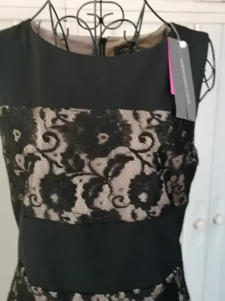 Vestito elegante longuette, interamente foderato