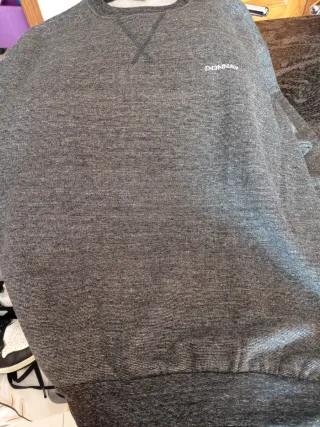 Sudadera DONNAY gris cuello redondo hombre