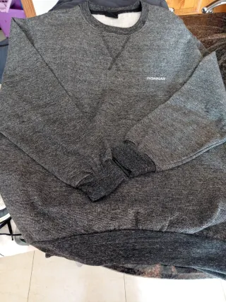 Sudadera DONNAY gris cuello redondo hombre