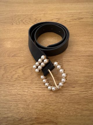 cinturones de mujer negros pack de 3