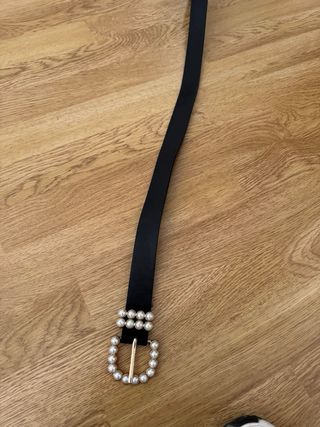 cinturones de mujer negros pack de 3