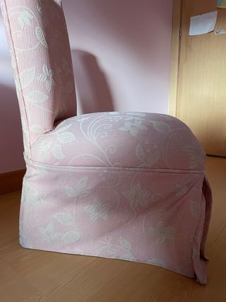 Sillón individual rosa con estampado floral!