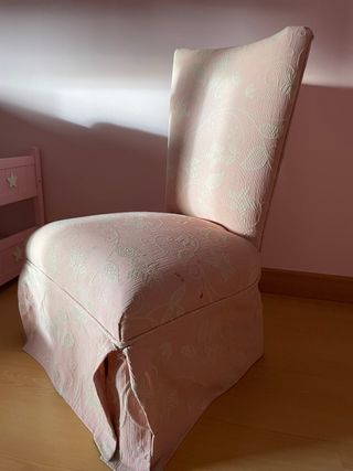 Sillón individual rosa con estampado floral!