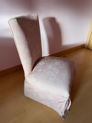 Sillón individual rosa con estampado floral!