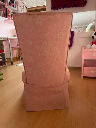Sillón individual rosa con estampado floral!