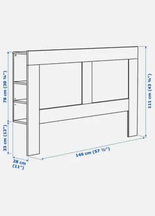 Cabecero blanco,con estanterías