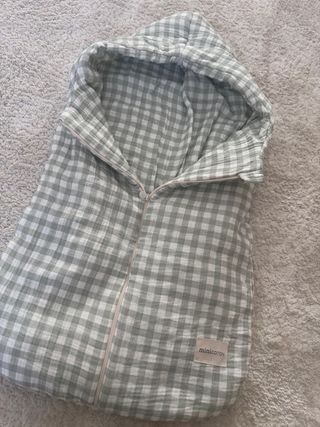 Saco Minicoton Vichy Musgo entretiempo -como nuevo