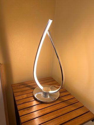 Lámpara LED Diseño Plata y Blanco