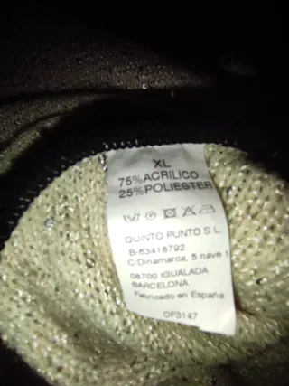 Jersey de Quinto Punto con lentejuelas. Talla XL.