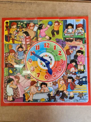 Puzzle educativo infantil de actividades diarias