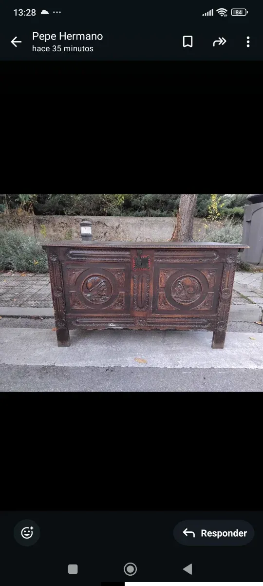 Arcón Renacentista Madera Siglo XIX