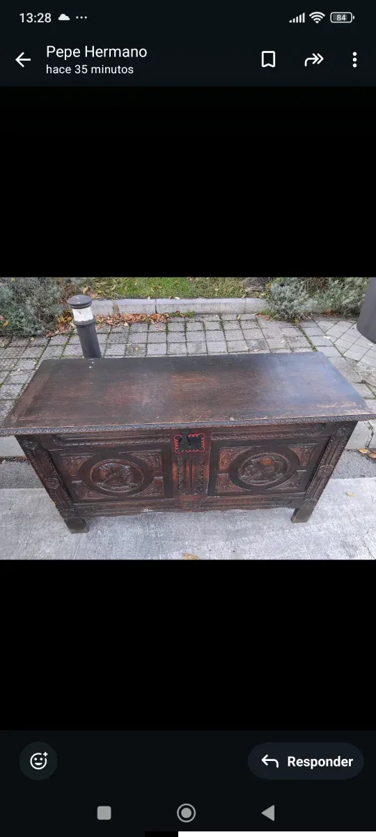 Arcón Renacentista Madera Siglo XIX