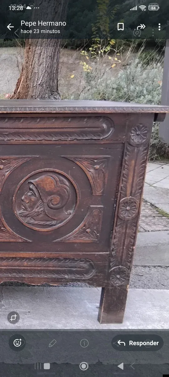 Arcón Renacentista Madera Siglo XIX