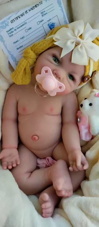 Bebé Reborn Silicona 44cm Artesanal