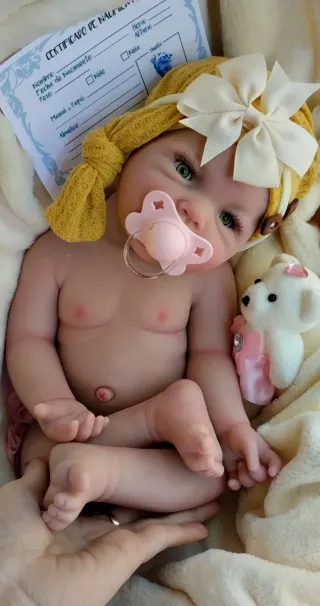 Bebé Reborn Silicona 44cm Artesanal