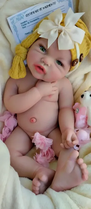 Bebé Reborn Silicona 44cm Artesanal